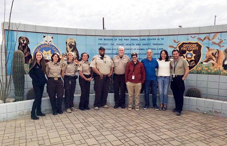 Michelle Logan and Scott Giacoppo with Pima County officers