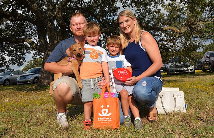 The Barbers added Jewel the puppy to their family