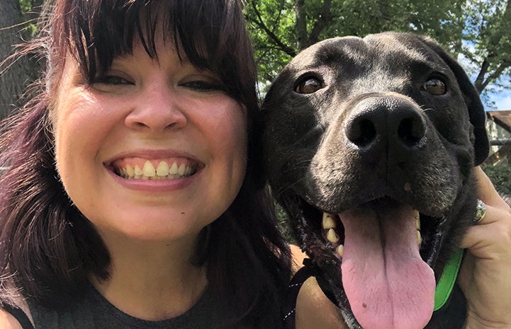 Selfie of Elisha with Swing the dog