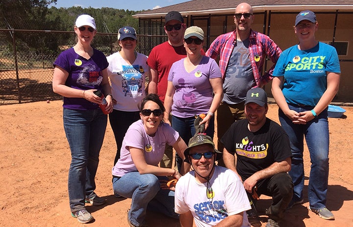 Catherine Welch with the group from Saint Michael’s College at Best Friends Animal Sanctuary