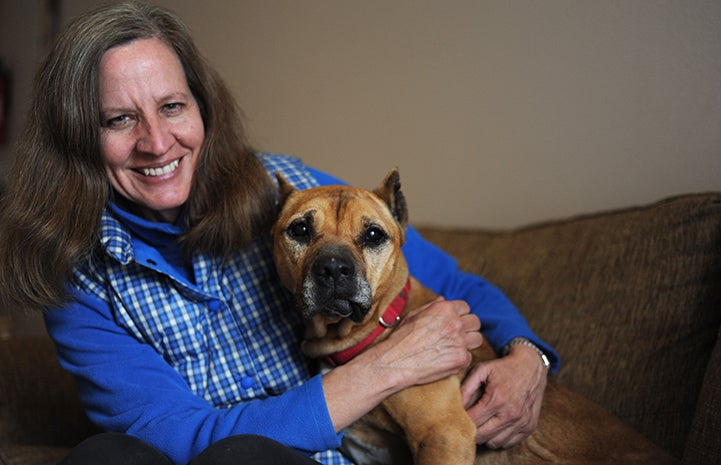 Adopter Amy Egger with Vicktory dog Georgia