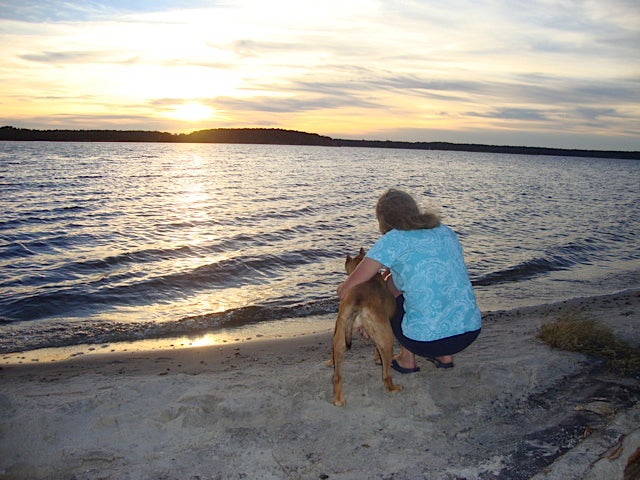 Water was therapeutic and transformed Georgia the Vicktory dog into a little puppy