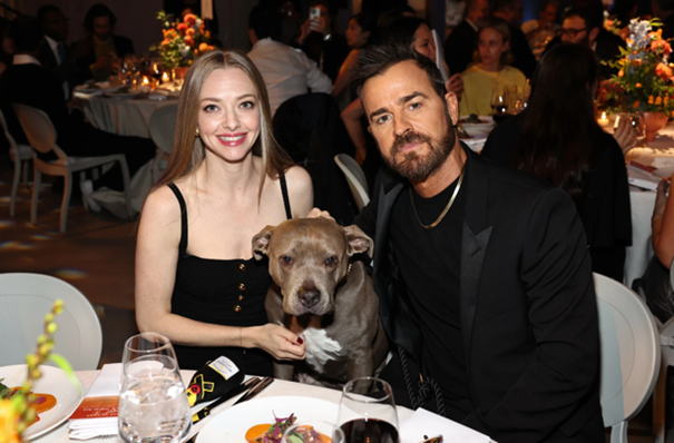 Amanda Seyfried, Justin Theroux and Kuma Theroux