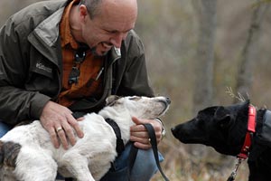  Rich and the two Iraqi dogs 