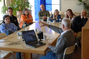 Participants in Dr. Hooimeijer's "Handling Parrots and Dealing with Behavioral Problems" class