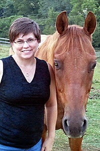 Sandy Rees with a horse