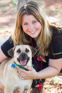 Kara with a new canine friend