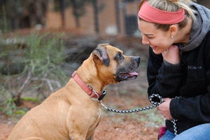 Puma the dog rescued after Hurricane Katrina