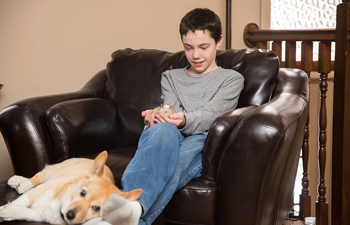 Hunter’s mom also saw the instant connection between boy and bird