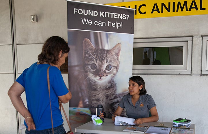 Vania is stationed outside of the shelter, as part of Safe at Home program