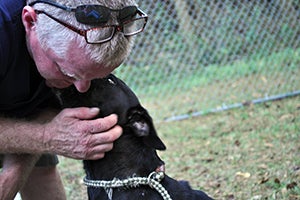 Brian and Lana the shelter dog