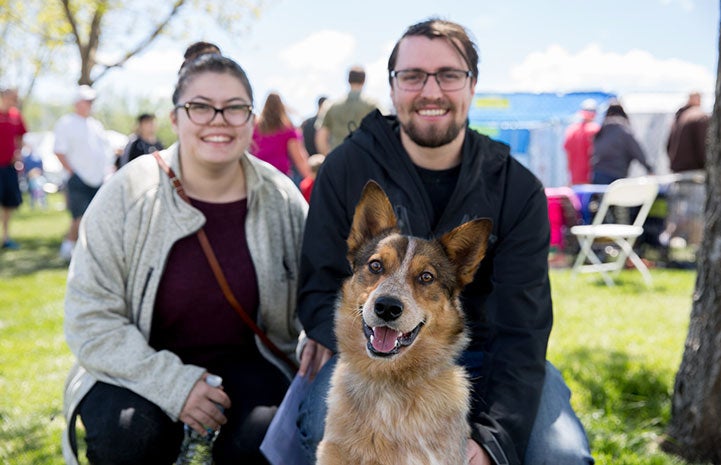 Coyote the dog is all smiles at the NKUT Super Adoption