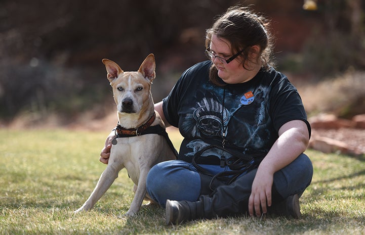 Bonny O’Donnel and her service dog Carson