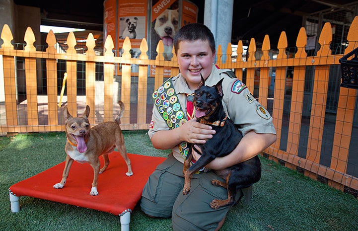 Brett Woodward completed his Eagle Scout project for the animals