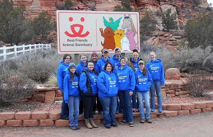 The students from Madison Area Technical College in Wisconsin visit Best Friends Animal Sanctuary