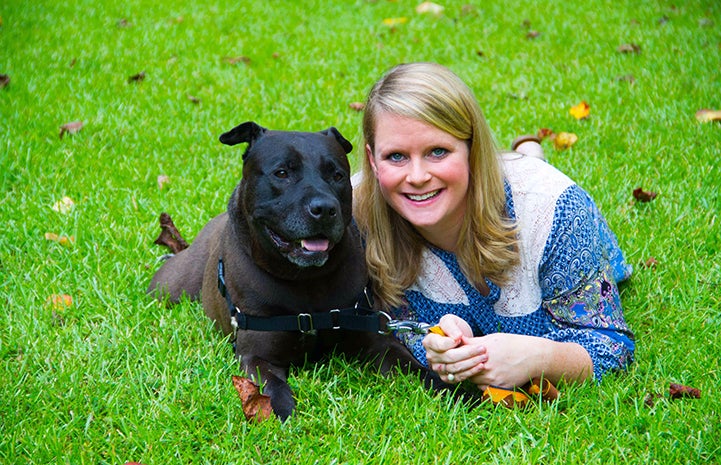 Ebony the dog found her person