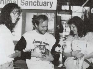 Three people participating in Utah's Week for the Animals