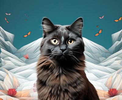 Cat AI art