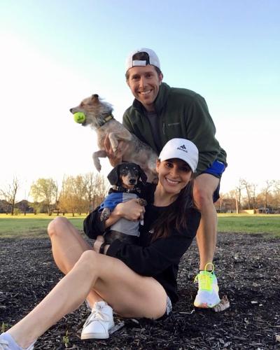 Rocio and Glenn with Hutch and another dog