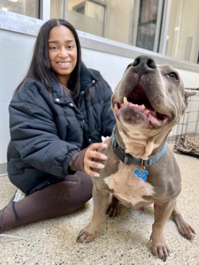 Nani with Misty the dog at Best Friends Animal Sanctuary